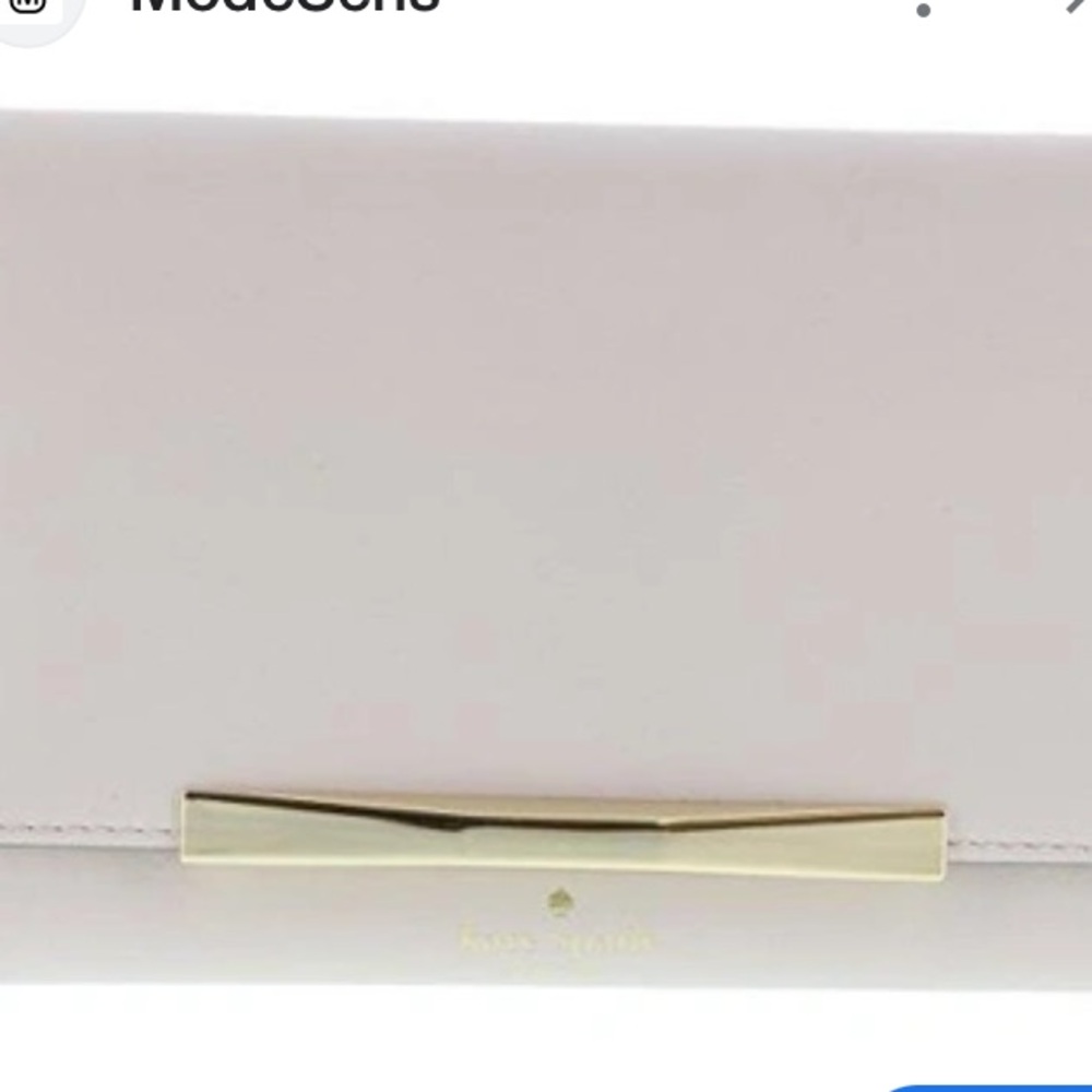 CAMDEN WAY CALLIE LEATHER TRIFOLD WALLET IN PEBBLE BEIGE
